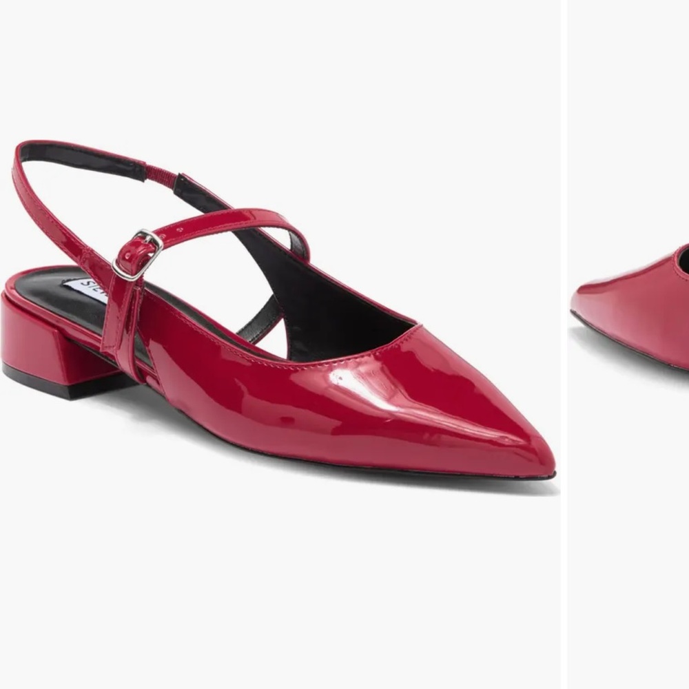 Steve Madden Red Flats & Loafers with Glossy Finish